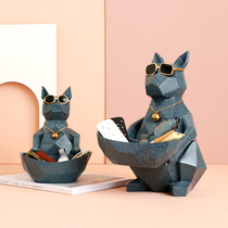 Nordic lucky cat entrance door key storage ornaments creative home living room TV wine cabinet desk decoration