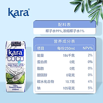 【KaraCoco】进口青椰果汁椰子水250ml*12[10元优惠券]-寻折猪