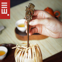 Ancient Bronze Tea Needle Pu-erh Tea Knife Handmade Retro Tea Cone Small White Tea Black Tea Open Tea Ware Tea Set Accessories Chinese Wind