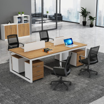Office table and chair combination simple modern single double 4 6 person card screen computer office furniture staff Table G