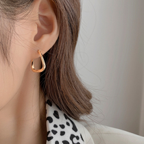 Earrings female sterling silver European and American ins retro port style Hepburn advanced temperament high-end earrings fashion personality