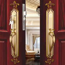 Ronglisi European pure copper luxury villa door lock double Open Door anti-theft door lock lock