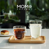 Japanese momo double glass table Cup heat insulation borosilicate Japanese style home exquisite gift box art design