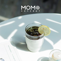 Japan momo desktop stainless steel coffee cup female couple glass glass mug mini office tea cup