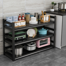 Carbon steel three-layer shelf floor storage rack kitchen microwave oven debris shelf home living room balcony storage rack