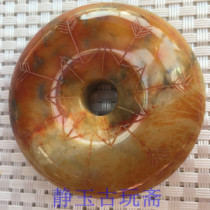 Ancient jade imitation Han Dynasty and Tian Flower jade Ping An buckle Xiu jade Ping An buckle Old jade Jade Miscellaneous Old Objects Pendant pieces