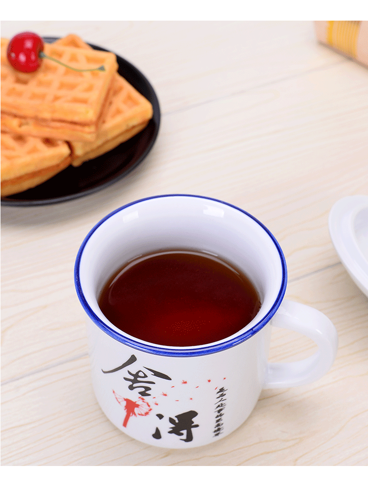 Ceramic cups with handles special creative office man tea cups separation of Ceramic cup