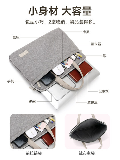 2024 Apple MacBook에 적합한 여성 휴대용 14 인치를위한 새로운 노트북 가방 13.3 Lenovo Xiaoxin Pro14 Huawei Xiaomi Xiaomi 15.6 인치 iPad 태블릿 보호 커버 스토리지 백 2024 Apple MacBook에 적합한 여성 휴대용 14 인치를위한 새로운 노트북 가방 13.3 Lenovo Xiaoxin Pro14 Huawei Xiaomi Xiaomi 15.6 인치 iPad 태블릿 보호 커버 스토리지 백