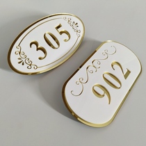 ACRYLIC hollow house number plate Home hotel hotel box room number house number number digital OEM custom creative dormitory sign card door number card room number plate sign plate custom
