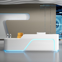 Paint front desk desk Reception desk cashier company clothing store Milk tea shop Beauty salon small bar simple customization