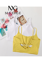 Damei back professional yoga vest cross backless yoga clothes gather naked feeling Belly Belly exercise fitness running underwear