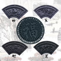 Antique brick carving Chinese entrance shadow wall carving door head resin decorative relief corner flower cultural wall Plum orchid bamboo chrysanthemum