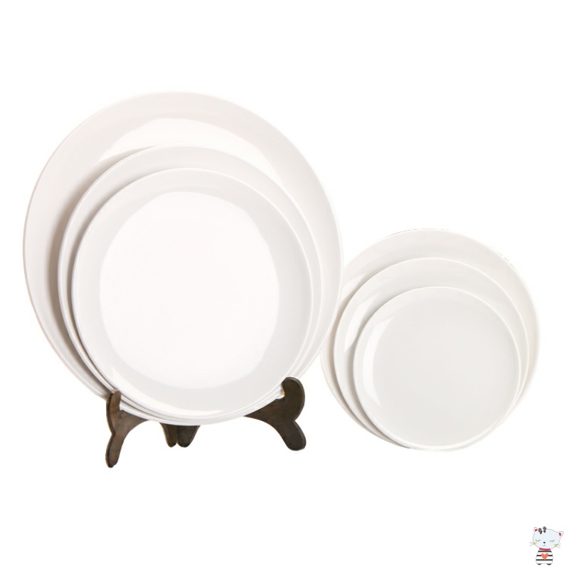Utsuwa5 thickening melamine tableware disc tile - like circular platter hotel buffet snack plate plastic plate