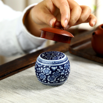 Beiming Blue and white Chai Kiln ceramic teacup lid set teacup holder Teacup pad Underglaze ice plum pattern put teacup shelf