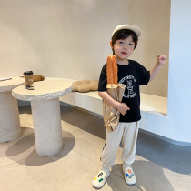 Shrimp paste hemp childrens clothing boys pants summer new childrens sports pants baby harem pants casual pants tide