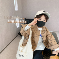 Shrimp paste hemp childrens clothing boys denim jacket spring and autumn 2022 new baby foreign style denim clothing childrens tops