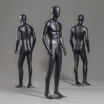 High-end male model props full body black fake human body mens clothing store window model shelf display stand