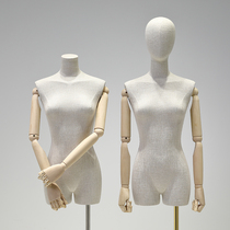 High-end Korean clavicle model props female half-length clothing store model shelf full body body display stand