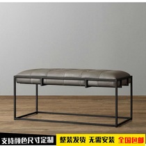 American wrought iron shoe stool clothing store rest area sofa test shoes home long strip ins retro bed tail stool