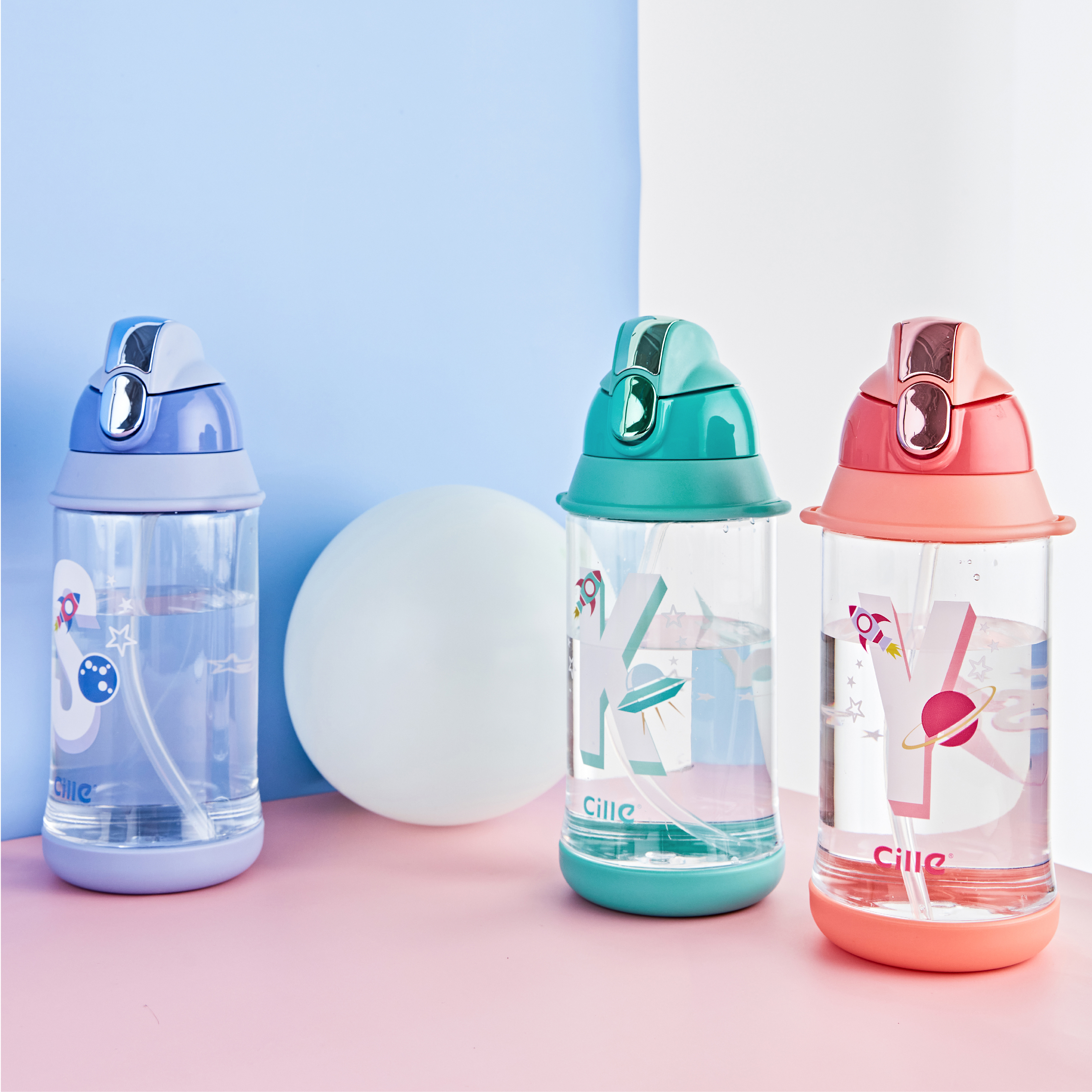 希乐儿童塑料水杯男女防摔吸管水壶(热品库)