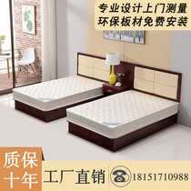 Hotel furniture Standard room Full set Single double bed and breakfast room Tourist room Apartment Express hotel bed Custom hotel bed