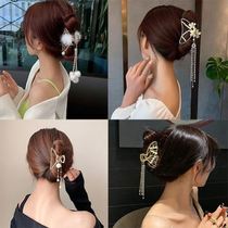 Butterfly Flow Su Hair Clip Woman Summer Back Brain Spoon Metal Grip Superior Temperament Shark Clip Hair Grip Clip Head Decoration