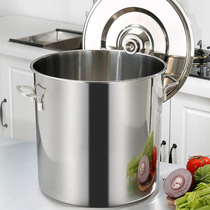 Commercial Stainless Steel With Lid Without Rust 430 Soup Barrel Thickened Stockpot Large Capacity Bucket Storage Multipurpose Bag Rice Pail