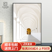 Postmodern Xuanguan Decorative Painting Space Extension Light Extravagant Mural Industrial Wind Hung Painting Aisle Veranda End Brief