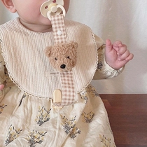 mengdodo pacifier anti-drop chain stereo bear pacifier clip gum chain anti-drop nipple chain