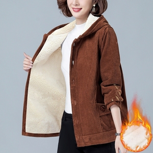灯芯绒外套女中年妈妈女士短款秋装风衣2020春秋新款韩版宽松夹克