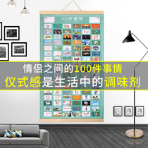 100 Things in love couples must do cards husband and wife to complete meaningful gifts together before marriage Valentines Day gift to send girlfriends love small things together husband and wife a hundred small things clock in