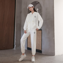 Casual Fashion Sportswear Suit Women Autumn Winter 2022 New Loose Plus Suede Thickened Big Code Sweatshirt Two Sets