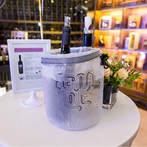 Ice Bucket COLD BARREL FOLDABLE OUTDOOR PORTABLE RED WINE ECO-FRIENDLY ICE BAG HOME CHAMPAGNE PORTABLE NET RED ICE WINE BARREL