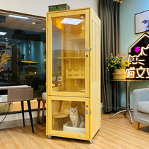 Cat Villa solid wood cat house cat cabinet cat showcase luxury cat bed cat bed cat breeding cage cat hotel cat pet cage