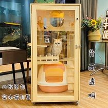 Luxury cat Villa solid wood cage cat house cat house cat display cabinet cat house cat Villa cage