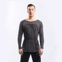 Dongxin dance clothes National standard dance strap top mens new loose T-shirt Latin dance professional practice clothes dance clothes