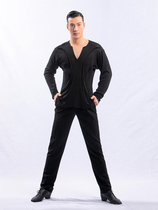 Dongxin dance clothes Latin dance positive and negative wear long-sleeved tops male Latin national standard dance professional dance clothes practice clothes