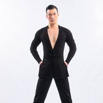 Dongxin dance clothes Latin dance mens spring and summer new male adult Latin national standard dance tops professional practice clothes