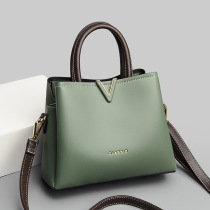 Womens package 2022 new fit color V word hardware decoration pure color single shoulder fashion minimalist Temperament Carry-on satchel