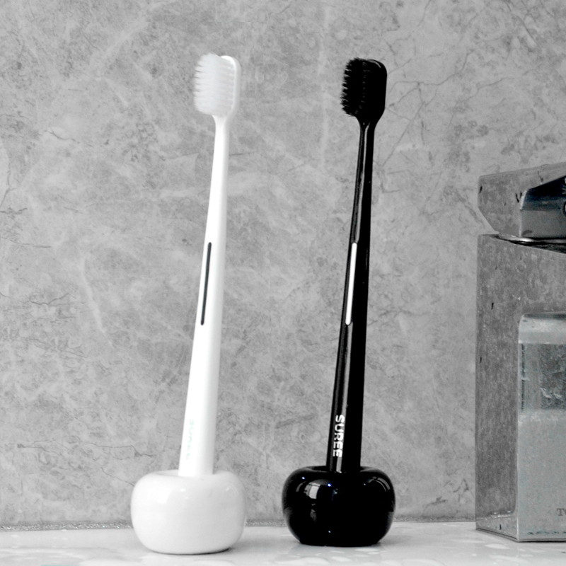 舒丽小宽头竹炭软毛超柔丝牙刷