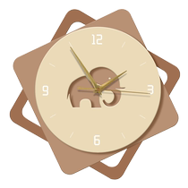 Light luxury modern living room clock new punch-free clock wall-mounted geometric abstract restaurant wall clock creative fashion watch