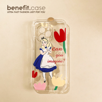 Benefit Japan-ROK Ins red flower Alice applies Apple 13promax mobile phone shell cartoon iphone12 soft