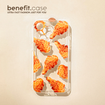 Benefit creative personality Fried Chicken Leg applies Apple 13promax mobile phone shell European and American iphone12mini transparent xsmax small crowdxr brief about 8plu