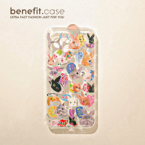 Benefit day ensemble to blame rabbit stickers apply Apple 13promax mobile phone shell iphone12 silicone mini transparent xsmax creative xr cute 8pl