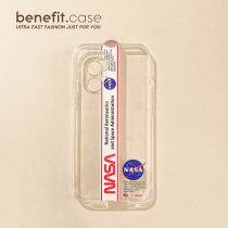 Benefit creative personality warning sticker applies Apple 13promax mobile phone shell iphone12 transparent mini anti-fall xsmax stripe xr European and American 8pl