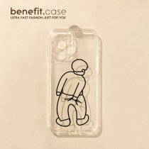 Benefit creativity fucked up ass boy to apply Apple 13promax mobile phone shell iphone12 transparent mini soft xsmax fun xr brief 8pl
