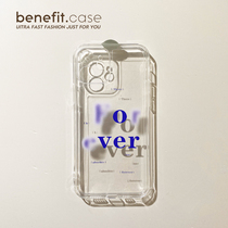 Benefit brief English letters ins apply Apple 13promax full package transparent phone shell iphone12mini protective sleeve xsmax personality xr creation