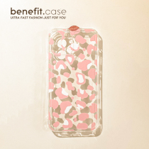 Benefit Japan-ROK creative pink BAO WEN applies Apple 13promax mobile phone shell minimalist iphone12mini transparent xsmax niche xr