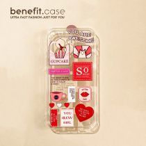Benefit brief Sweet afternoon tea applicable Apple 13promax mobile phone shell iphone12 anti-fall mini transparent xsmax silicone xr Japan-ROK 8plu