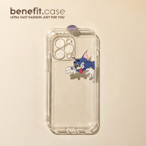 Benefit Japan-ROK cartoon Tom steal Apple to apply Apple 13promax mobile phone shell lovers iphone12mini transparent xsmax creative xr soft 8pl